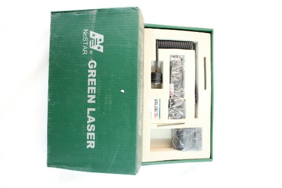 One NcStar green laser in box.