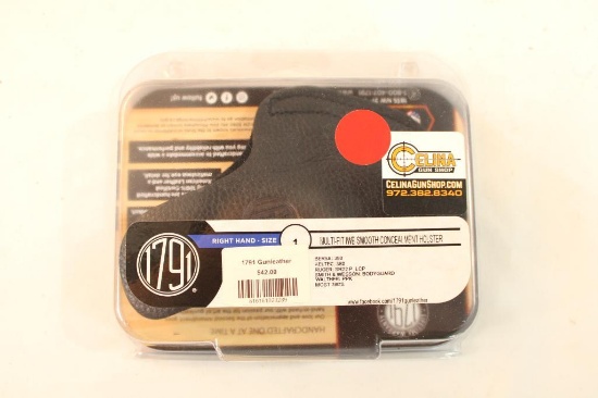 1791 leather right handed smooth concealment holster, for 380's. In packages.