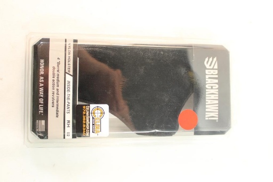 BlackHawk right handed inside the pant nylon holster for 4" barrel medium double action revolvers.