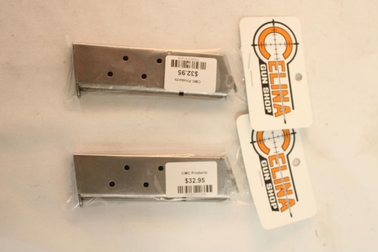 Two CMC 1911 45, 8 round magazines. In packages.