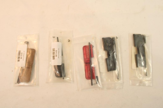 Five AR-15 dust covers. In packages.