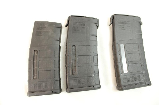 Three MagPul 7.62x 51, 25 round magazines.