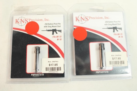 Two KNS .250 button pivot pin with sling mount stud for AR-15. In packages.
