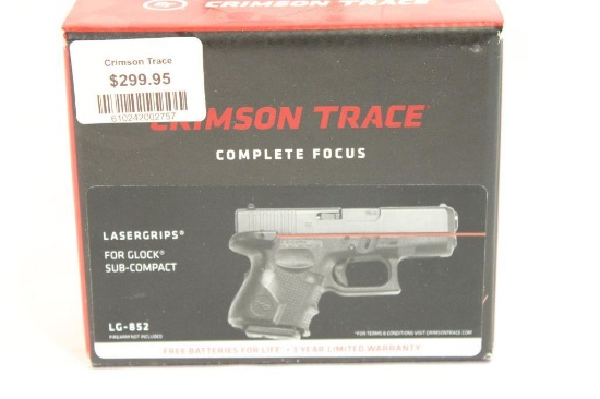 One Crimson Trace lasergrip for Glock sub-compact. In box.