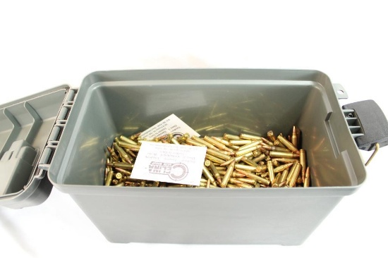 One large green plastic ammo box of 223, mixed FMJ, JHP, JSP. Approx count 850.