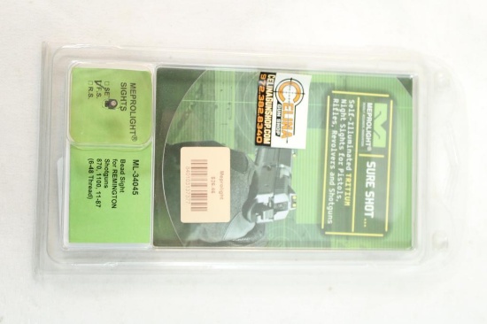 One Meprolight bead sight for Remington shotguns. In package.