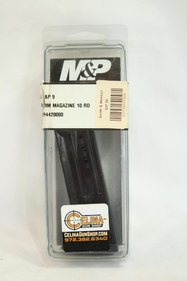 One 10 round 9mm magazine for S&W M&P. In package.