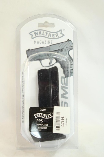 One Walther PPS 8 round 9mm magazine. In package.