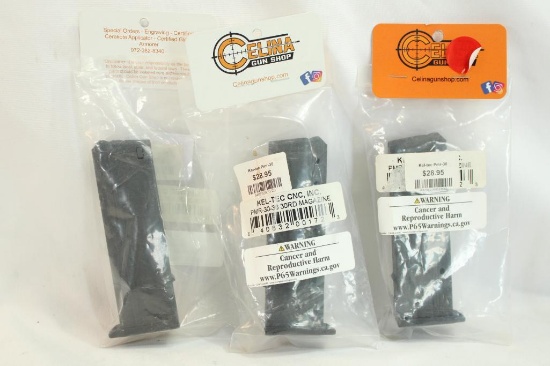 Three Kel-tec PMR 30 magazines. In packages.