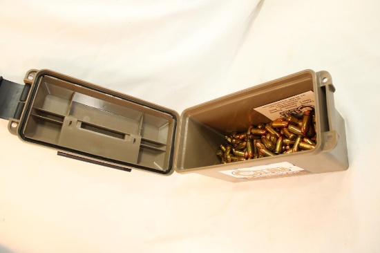 One brown plastic ammo box of 45 ACP FMJ RN. Count 200.