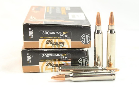 Two boxes of Sig Sauer Elite 300 Win Mag 165 gr Solid copper. Count 40.