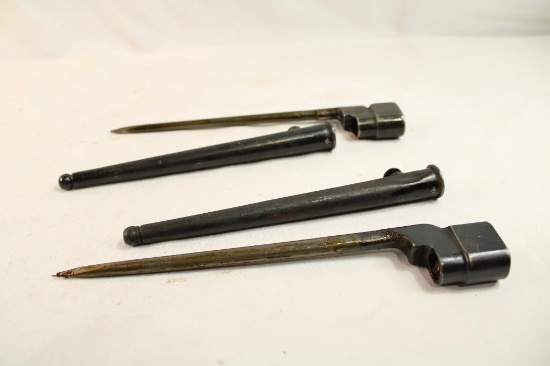 Two 10" bayonets with metal sheaths