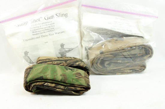Two " Slingshot" gun slings, new in pkg