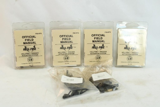 Four Hellfire trigger actuation systems for Ruger Mini-14, and two AR-Stoner customizable lower