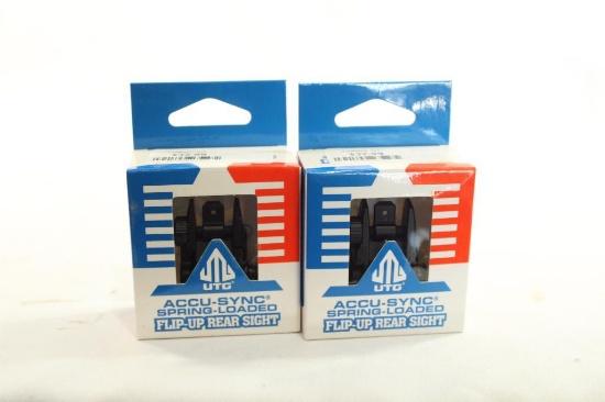Two UTG accu-sync spring loaded, flip up front sights. New in pkg