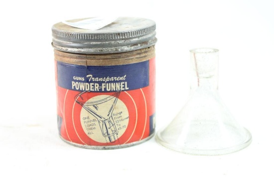 One transparent powder funnel in can