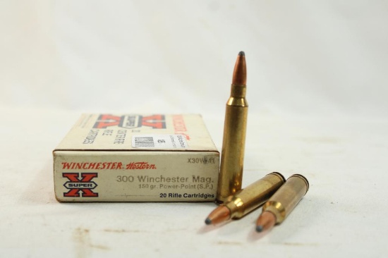 Box of Winchester Super X in 300 Win Mag 150gr power point, 20 count