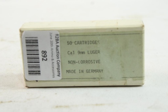 Box of 9MM Luger made in Germany 50 count