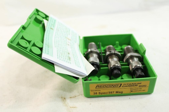 Redding 3 pc reloading die set for 38 spl/357 Mag in box