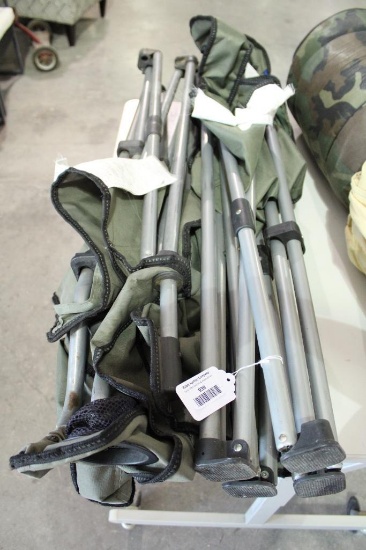 Two Academy folding chairs, used
