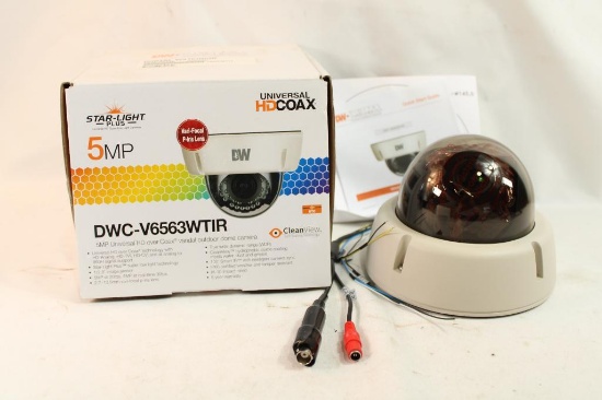 Star Light Plus 5 MP universal HD over coax vandal outdoor dome camera in box