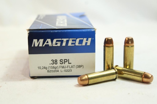 One box of Magtech .38 Special 158gr FMJ, 50 count
