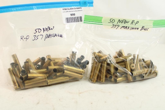 Two bags of new R-P 357 Magnum brass, 100 count total