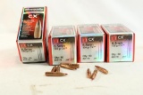 Three full and one partial boxes of Hornady 6.5 MM 130 gr CX bullets, 169 count total