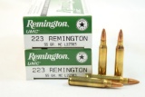 Two boxes of Remington 223 Rem 55 gr FMJ. Count 40.