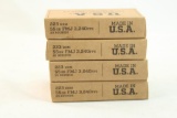 Four boxes of USA 223 Rem 55 gr FMJ. Count 80.