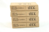 Four boxes of USA 223 Rem 55 gr FMJ. Count 80.