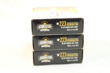 Three boxes of Armscor 223 Rem 55 gr PSP. Count 60.