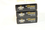 Three boxes of Armscor 223 Rem 55 gr PSP. Count 60.