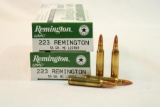 Two boxes of Remington 223 Rem 55 gr FMJ. Count 40.