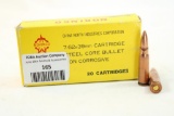 One box of Norinco 7.62x39mm FMJ. Count 20.