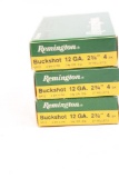Three boxes of Remington 12 ga #4 Buck. Count 15.