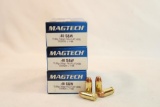 Three boxes of MagTech 40 S&W 180 gr FMJ-FN. Count 150.