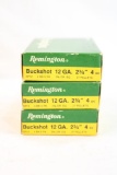 Three boxes of Remington 12 ga #4 Buck. Count 15.