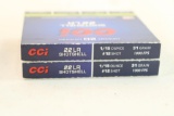 Two boxes of CCI 22 LR shotshells #12 shot. Count 40.