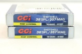 Two boxes of CCI 38 SPL/357 shotshells #9 shot. Count 20.