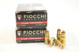 Two boxes of Fiocchi 30 Luger 93 gr FMJ. Count 100.