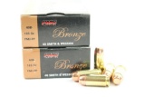Two boxes of PMC Bronze 40 S&W 165 gr FMJ-FP. Count 100.