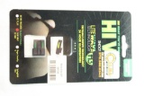 One HiViz pistol sights for multiple pistols. In package.