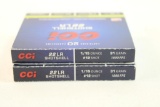 Two boxes of CCI 22 LR shotshells #12 shot. Count 40.