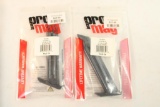 Two Ruger 22/45, 10 round magazines. In packages.