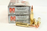 Two boxes of Hornady Varmint 6mm Creedmoor 87 gr V-Max. Count 40.