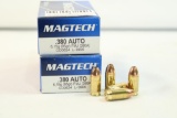 Two boxes of MagTech 380 auto 95 gr JHP. Count 100.