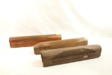 Three wood shotgun forends, one for Remington 1100