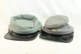 Two souvenir confederate civil war caps, one small and other one size fits all
