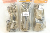 Three Khaki colored nylon rifle slings, new in pkgs
